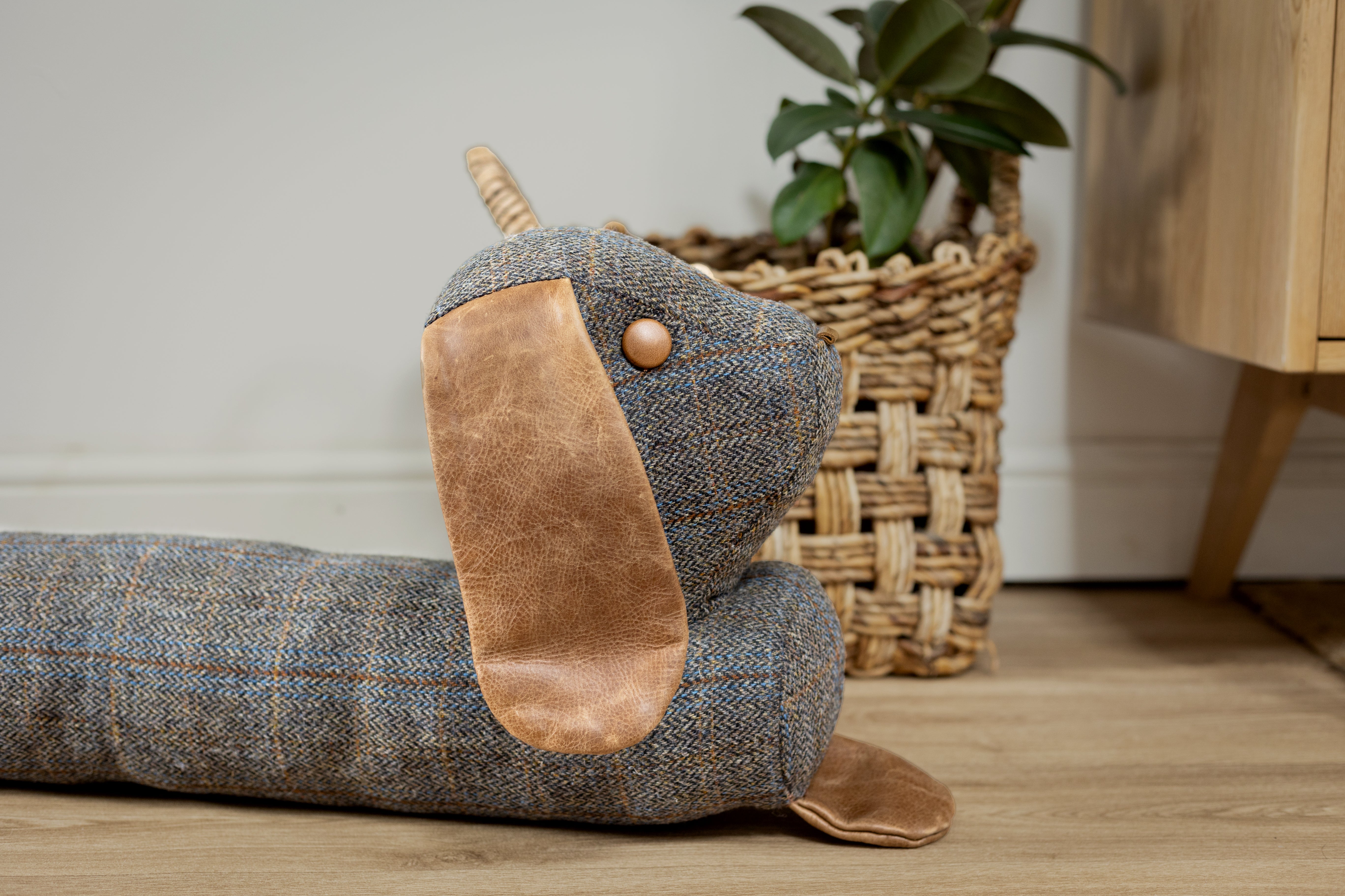 Uist Night Harris Tweed Dog Door Draught Excluder